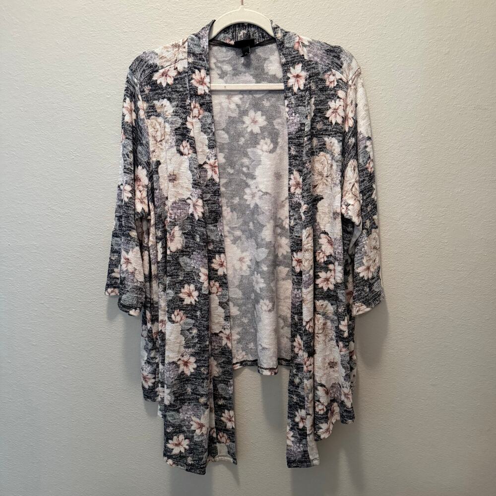 Torrid floral open cardigan sweater flower print